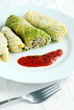 Gołąbki z kaszą jaglaną Stuffed cabbage with millet