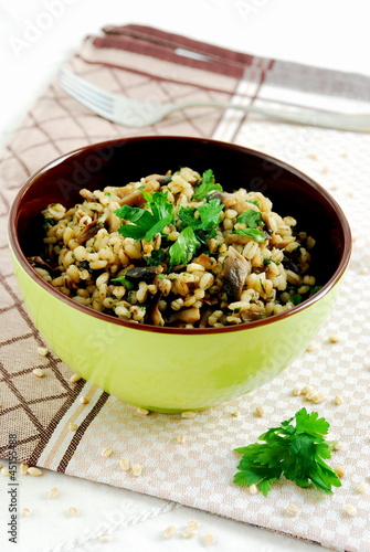 Photo: Kasza z grzybami i natką Groats with mushrooms and parsley Kasza z grzybami i natką Groats with mushrooms and parsley