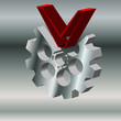 Logo V liniert
