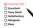Awesome customer evaluation form