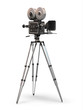 Vintage movie camera. 3d