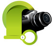 Vector background element with camera