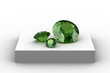 Peridot  on white podium
