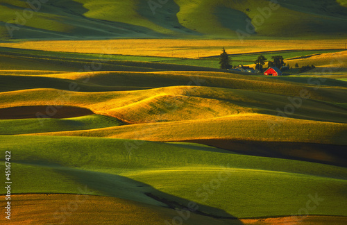 Photo: Palouse Hills and Red Barn Palouse Hills and Red Barn