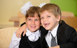 Happy schoolchild.