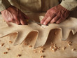 carving a leaf in wood