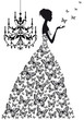 Vektor: woman with butterflies, vector woman with butterflies, vector