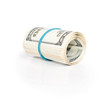 roll pack of dollars isolated on white