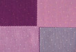 Set de quatre tissus de même série.