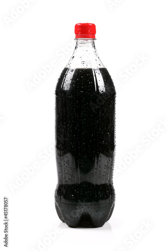 Photo: cola bottle isolated on white background cola bottle isolated on white background