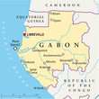 Gabon map (Gabun Landkarte)