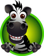 cute zebra head cartoon
