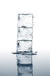 Photo: ice cubes stacked ice cubes stacked
