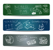 Business Doodles on a Blackboard