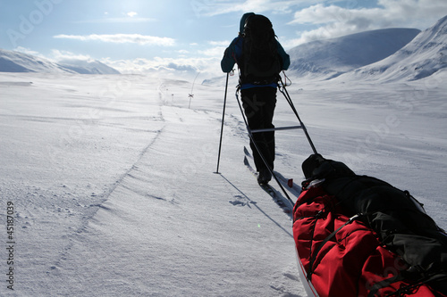 Photo: Wintertrekking auf dem Kungsleden Wintertrekking auf dem Kungsleden