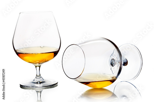 Photo: Snifters with brandy or cognac Snifters with brandy or cognac
