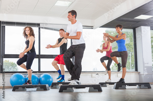 Photo: Aerobics Class in a Gym Aerobics Class in a Gym