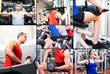 People training in a fitness club