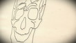 Human Skull structure animation illustration Shallow Depth of Fi