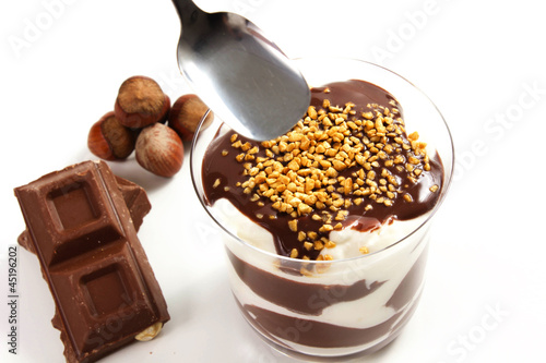 Photo: dessert panna e cioccolato dessert panna e cioccolato