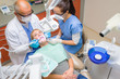 Dental procedure dentist care female patient