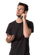 Photo: Young Man talking on the phone Young Man talking on the phone