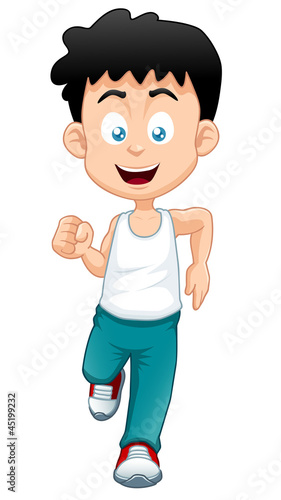 Vector: illustration of a boy running illustration of a boy running