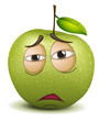 sad apple smiley