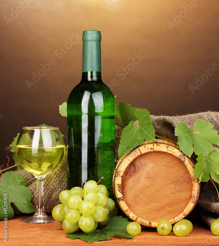 Photo: Bottle of great wine with glass and octave Bottle of great wine with glass and octave