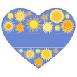 solar heart with space for text