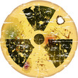 nuclear warning, grungy radiation sign
