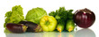 Colorful fresh vegetables isolated on white