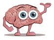Brain Character with Hands and Feet