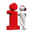 3D Man info symbol
