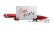 Free quote, white business card