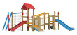 Playground apparatus with slides