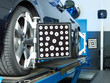 .Axle alignment of a car in a garage