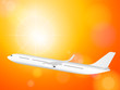 Vektor: airplane on sky airplane on sky