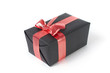 Photo: black gift box with red ribbon black gift box with red ribbon