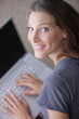Beautiful woman surfing the net