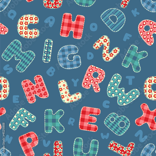 Vector: Seamless alphabet pattern. Seamless alphabet pattern.