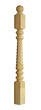 Wood baluster topped with a ball isolated