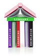 Library building made of books