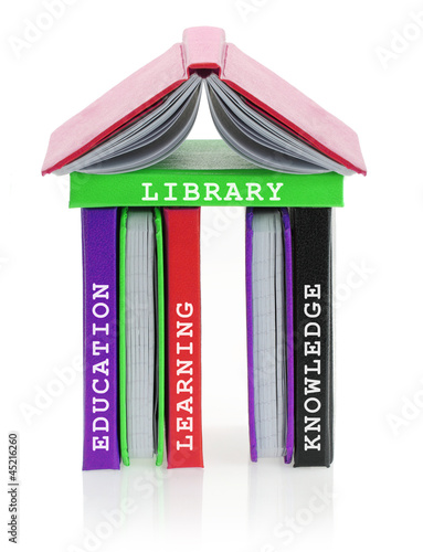 Photo: Library building made of books Library building made of books