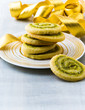Stack of pistachio cookies