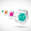 abstract colorful cubes