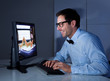 Portrait Of Businessman Looking At Computer