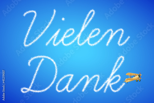 Illustration: Wolkenschrift - Vielen Dank Wolkenschrift - Vielen Dank