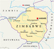 Zimbabwe map (Simbabwe Landkarte)
