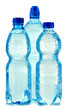 Polycarbonate plastic bottle of mineral water isolated on white